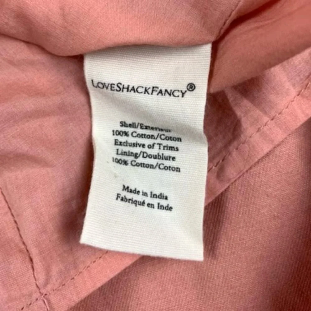 New LoveShackFancy Dock Mini Skirt Tuscany Pink Cotton 0 - Picture 10 of 12